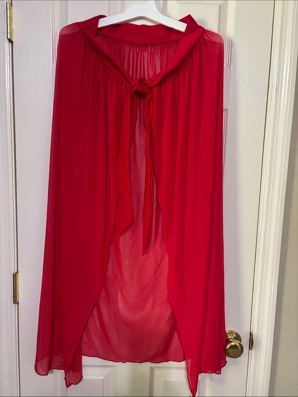 Mesh tie front swim coverup